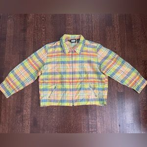 Vintage DKNY silk zip up